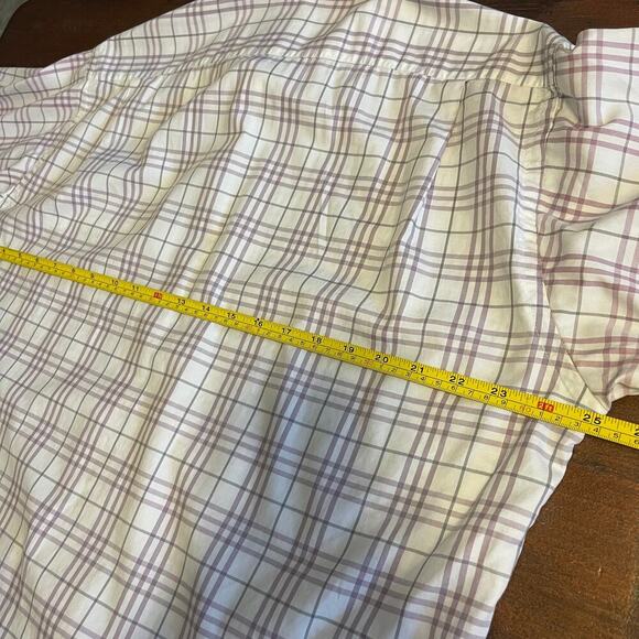 Burberry Men's Dress Button Down Plaid Shirt Size Large Made in USA - Picture 10 of 11